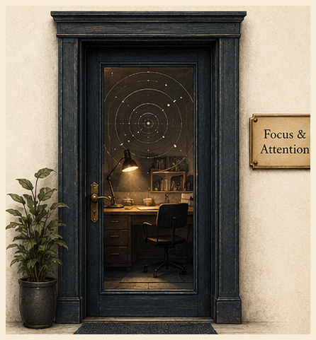 Illustrated doorway for Attention & Digital Loops