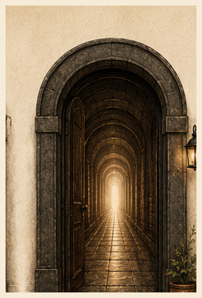 Illustrated doorway for Belief Loops